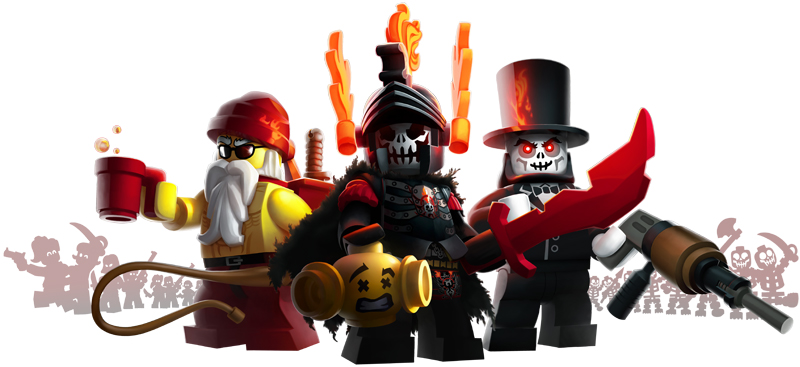 Manly Santa, Lord Warhead, and Zombie Abraham Lincoln
