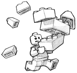 Hauling briks